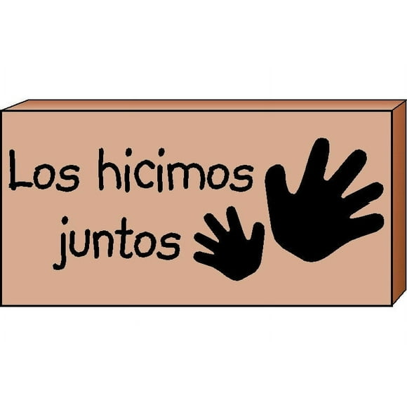 SHAPES ETC. Teacher's Stamps Spanish - Los hicimos juntos (Did Together)