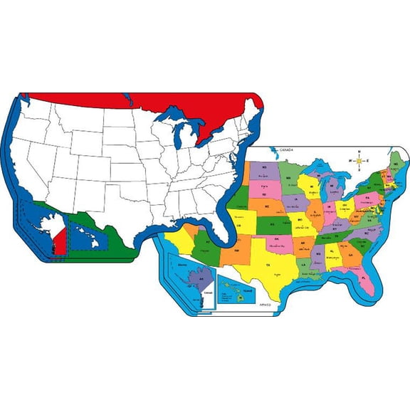 SHAPES ETC. U.S. Practice Map Double Combo Pack- 9 x 19