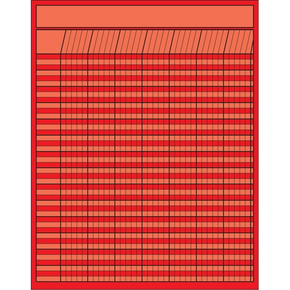 SHAPES ETC. Vertical Chart - Red