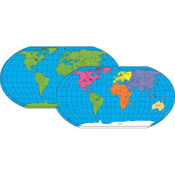 SHAPES ETC. World Practice Map Double Combo Pack- 8 x 16