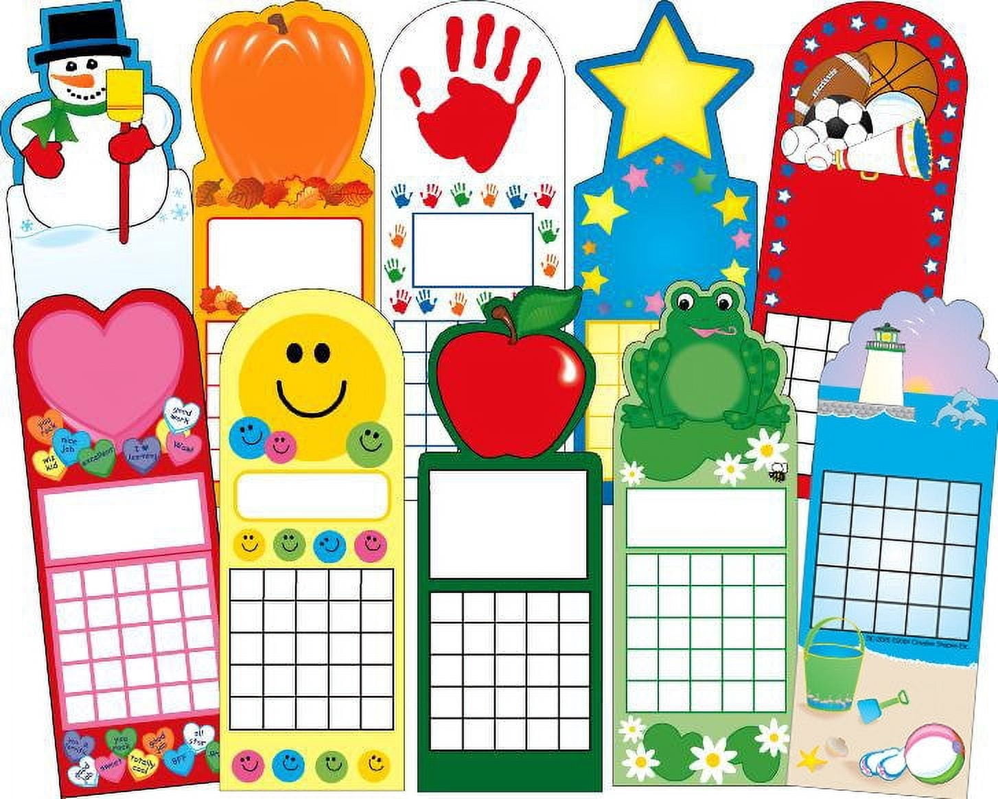 SHAPES ETC. Year Round Personal Incentive Chart Set of 10
