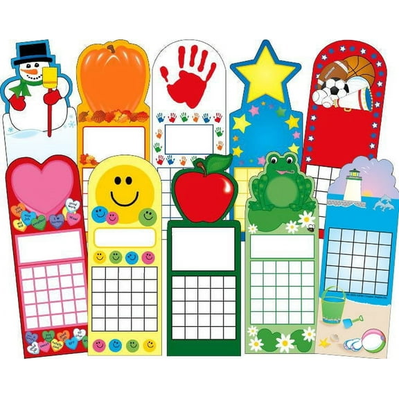 SHAPES ETC. Year Round Personal Incentive Chart Set of 10