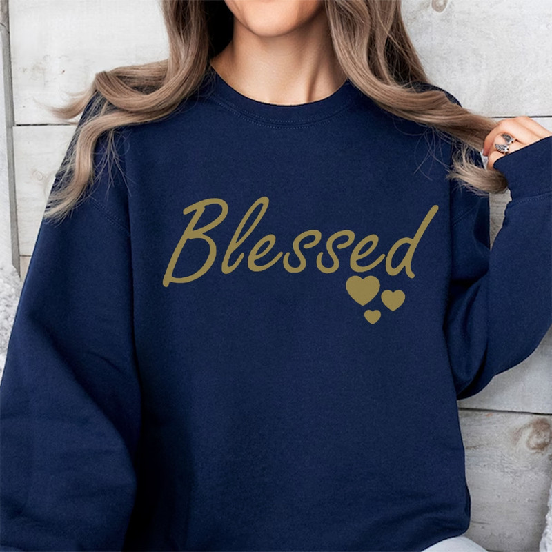 SHAPESHE Long Sleeves for Women Thanksgiving Blessed Sweatshirt Unisex