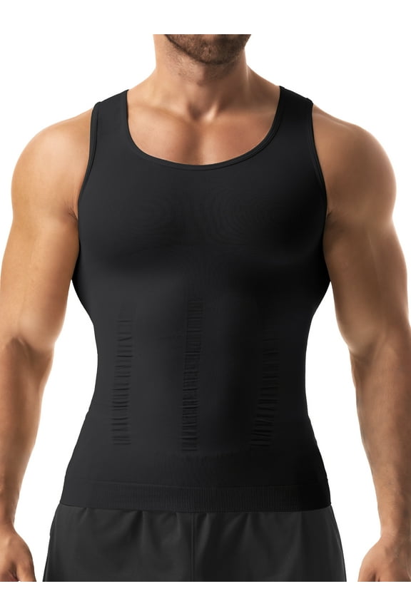 Compression Shirts for Men Shapewear Vest Body Shaper Abs Abdomen Slim Tank Elastic Top Undershirt