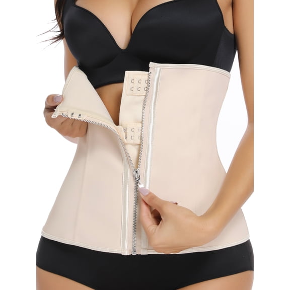 SHAPEVIVA Latex Waist Trainer Corset Underbust Sport Cincher Womens Workout Body Shaper