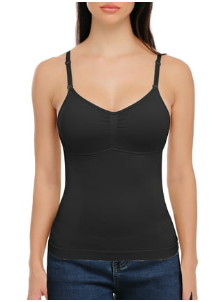 Solid Shaping Tank Tops Tummy Control Slimmer Sleeveless Top