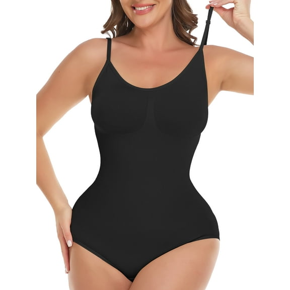 SHAPEVIVA Women Shapewear Bodysuit Tummy Control Body Shaper Slimmer Seamless Briefer