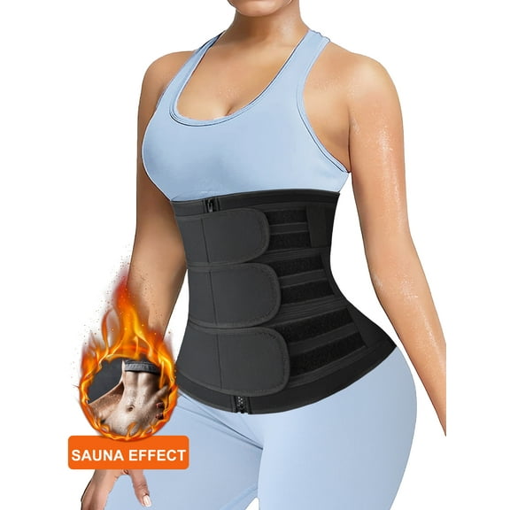 SHAPEVIVA Women Waist Trainer Belt Tummy Control Workout Waist Cincher Sauna Sweat Girdle Sport Waist Trimmer Slim Belly Band