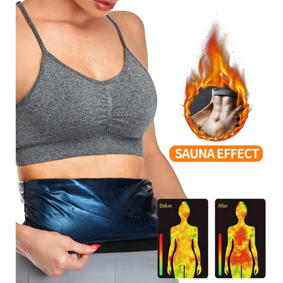 SHAPEVIVA tube tops for women Waist Trainer Sauna Slimming Belt Waist Trimmer Cincher Sweat Workout Shaper for Weight Loss Training Fitness