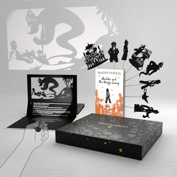 SHAPLABOO Premium Set, Shadow Theater Toy, Interactive Learning Toy for Kids 3-8, Aladdin and the Magic Lamp