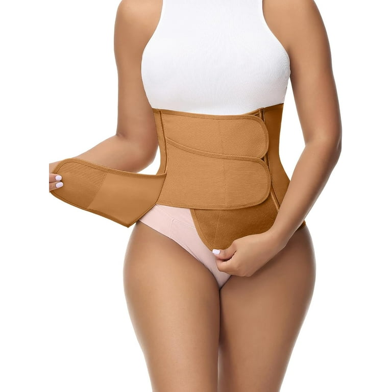 SHAPSHE Waist Trainer for Women Postpartum Recovery Wrap Waist Cincher Corset Shapewear with Velcro Walmart