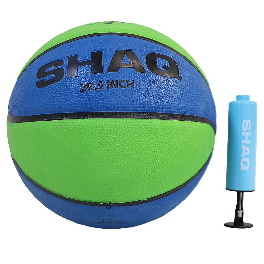 SHAQ 29.5" Composite Basketball Deflated with Mini Pump Indoor Outdoor Basketball Size 7 Basketball Shaq Youth Basket ball Equipment