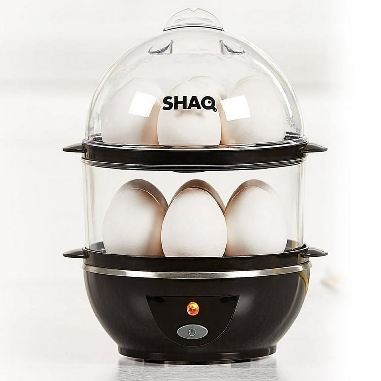 SHAQ Electric Egg Cooker – 14-Egg Capacity Electric Egg Cooker for  Hard-Boiled Eggs, Poached Eggs, Omelets with Auto Shut-Off