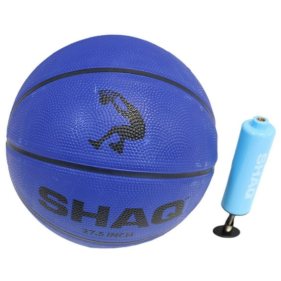 SHAQ Junior 27.5" Basketball Size 5 with Mini Pump Youth Basketball for Kids Outdoor Basketball Indoor Basket ball Shaq Youth Basketball Equipment