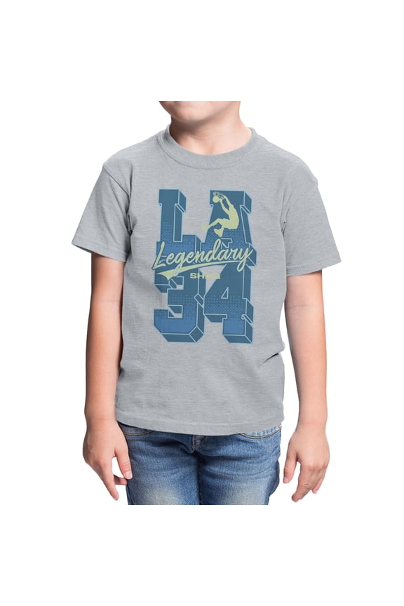 Legendary LA 34 Dunk Shaq Youth Graphic T-Shirt Unisex (Sizes XS-XL)