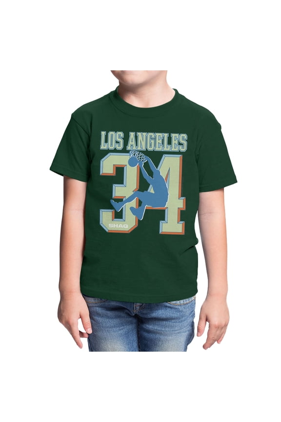 Los Angeles 34 Dunkman Shaq Youth Graphic T-Shirt Unisex (Sizes XS-XL)