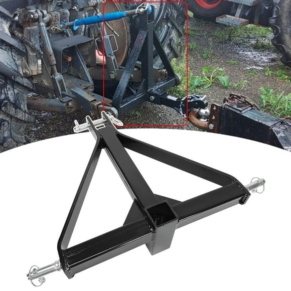 SHAQIMA 3 Point Hitch 2'' Trailer Receiver Hitch Tow Drawbar Category 1 Tractor Adapter