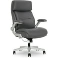 thumbnail interactive-video image 1 of Shaquille O'Neal Cenzo Ergonomic Big and Tall Office Chair ,Flip-Up Arms PureSoft Upholstery High-Back Desk Chair with 400 lb Capacity, Gray, 1 of 14