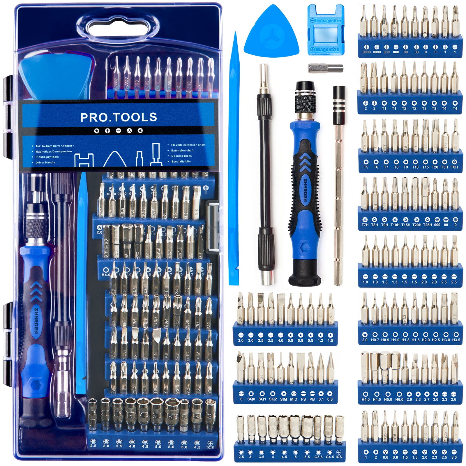 YINSAN Precision Screwdriver Set, 134 in 1 Magnetic Micro Screwdriver Kit,  Electronics Repair Tool Kit with Magnetic Mat for Phone Computer Laptop PC