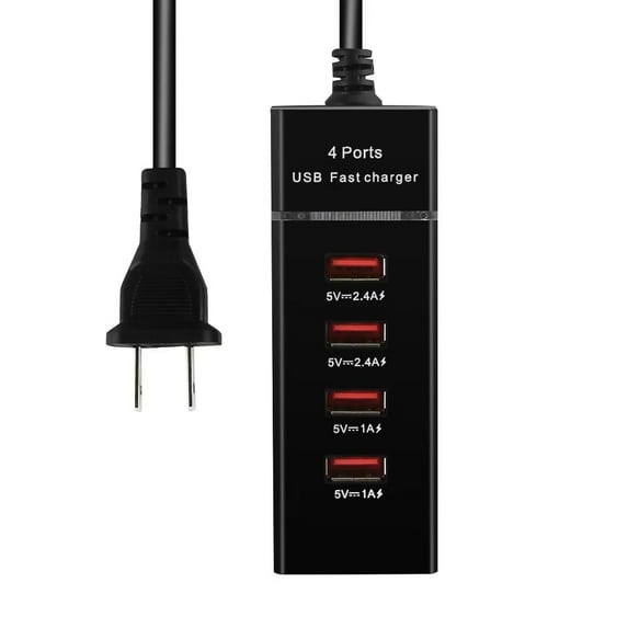 SHARE SUNSHIEN USB Fast Charger 4 Ports Charging Adapter for Various USB Devices