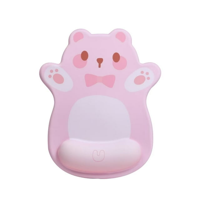 SHARE SUNSHINE Mouse Pad with Wrist Rest Ergonomic Design Gamepad Mat Wrist Support Rest Pad for Laptop Computer(Pink)