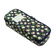 SHARE SUNSHINE Pen Case with 3 Compartments Large Capacity for Students(Blue)