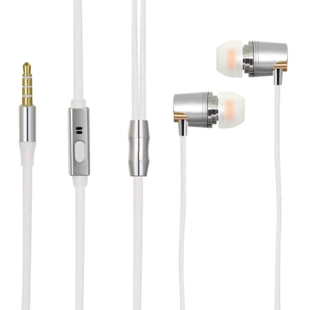 SHARE SUNSHINE Wired Headphones In-Ear Stereo Metal Earphones(Gold)