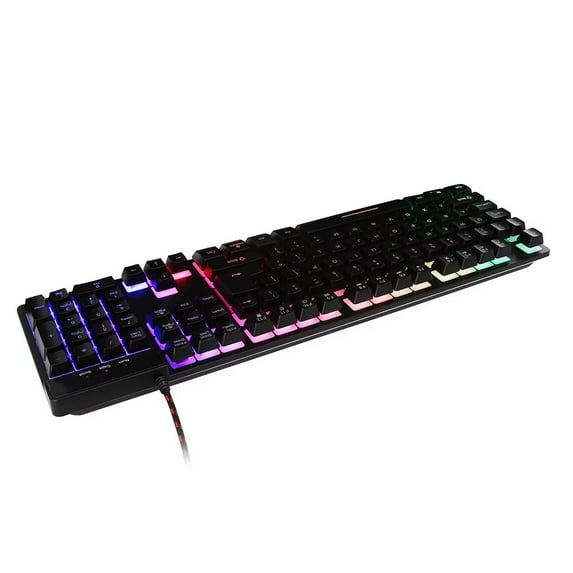 SHARE SUNSHINE Wired Keyboard with 104 Keys Backlit for PC Gamers