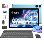 SHARECLOUD 10.1 inch Tablet with Keyboard, 24GB RAM+128GB ROM/1TB Expand, 6600mAh, 1280*800 HD Display, WiFi, Blue