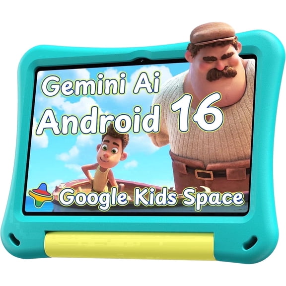 SHARECLOUD 10 inch Kids Tablet, Android 16 Tablet for Kids, Parental Control, 20GB+32GB/1TB Expand, Octa-Core 6000mAh, Green