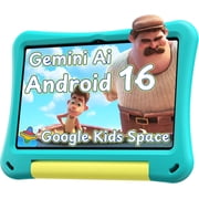 SHARECLOUD 10 inch Kids Tablet, Android 16 Tablet for Kids, Parental Control, 20GB+32GB/1TB Expand, Octa-Core 6000mAh, Green