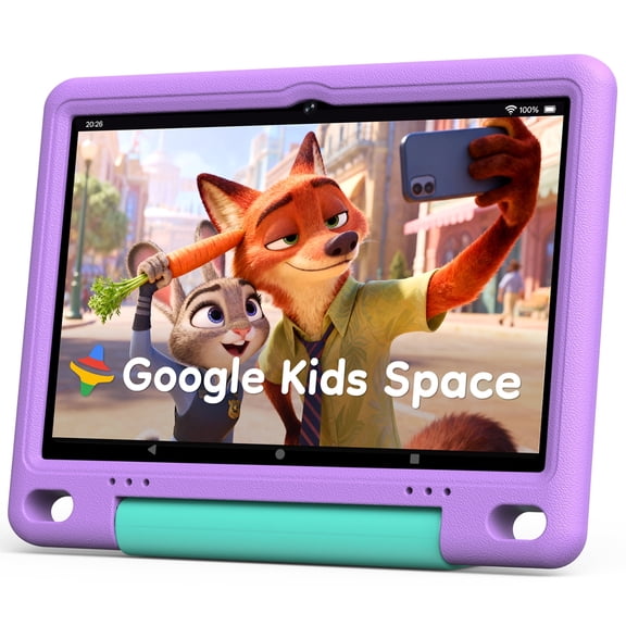Kids Tablet 10 inch, Android 16 Tablet for Kids, 20GB+128GB/1TB Expand, Parental Control, 6600mAh, WiFi, Purple