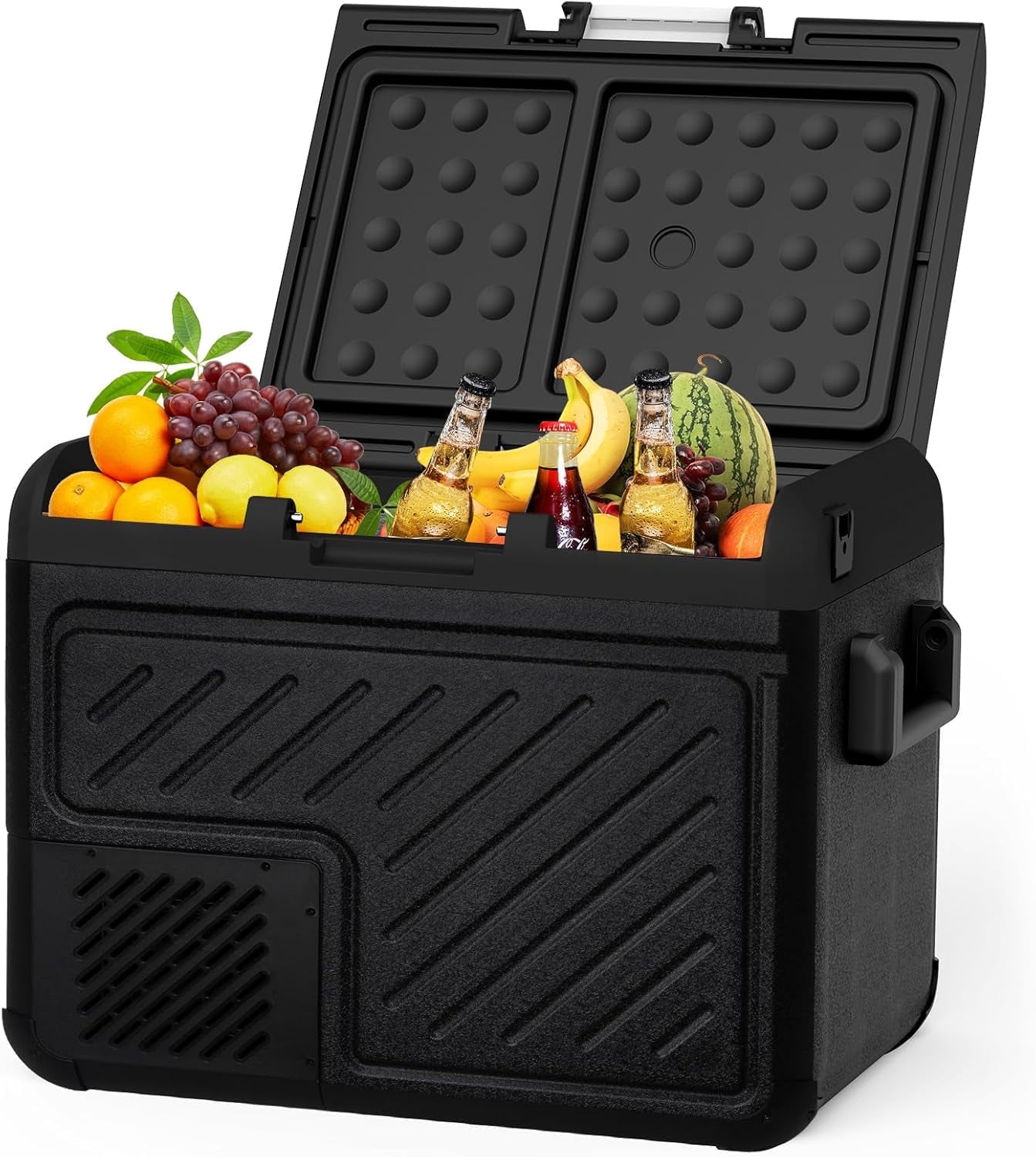 SHAREWIN 12 Volt Car Refrigerator 50L/52QT Portable Freezer Fridge, Car Compressor refrigerator with 12/24V DC & 110-240V AC for Truck, RV, Boat, Camping and Travel
