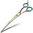 thumbnail image 1 of Sharf Rainbow 8.5 Inch Curved Dog Grooming Scissors - Trusted Brand - Premium Steel Professional Dog Grooming Scissors - Ergonomic Design, 1 of 7