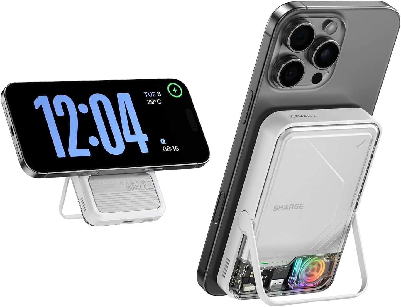 SHARGE ICEMAG 2 モバイルバッテリー Qi2 Magsafe SHARGE ICEMAG 2 Wirless Power Bank 10,000mAh Qi2 power bank