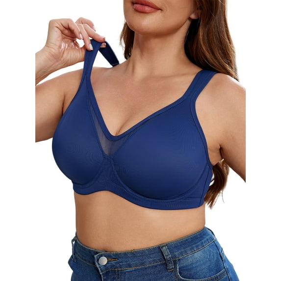 SHARICCA Minimizer Bra for Womens Plus Size Full Coverage Underwire Bralette 40DD