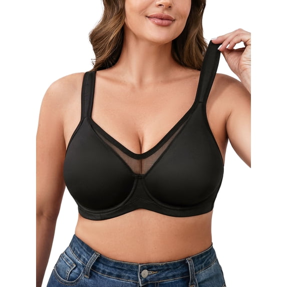 SHARICCA Minimizer Bra for Womens Plus Size Full Coverage Underwire Bralette 42D