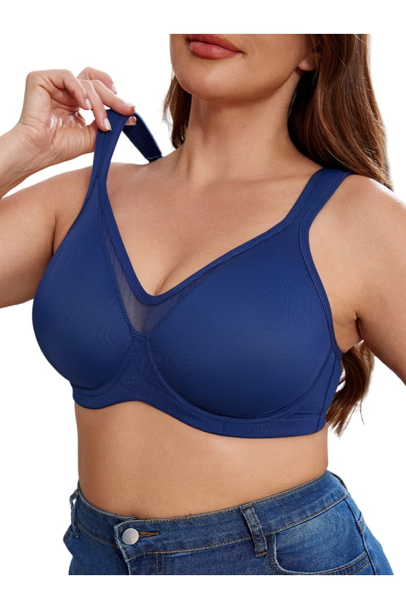Minimizer Bra for Womens Plus Size Full Coverage Underwire Bralette 44D