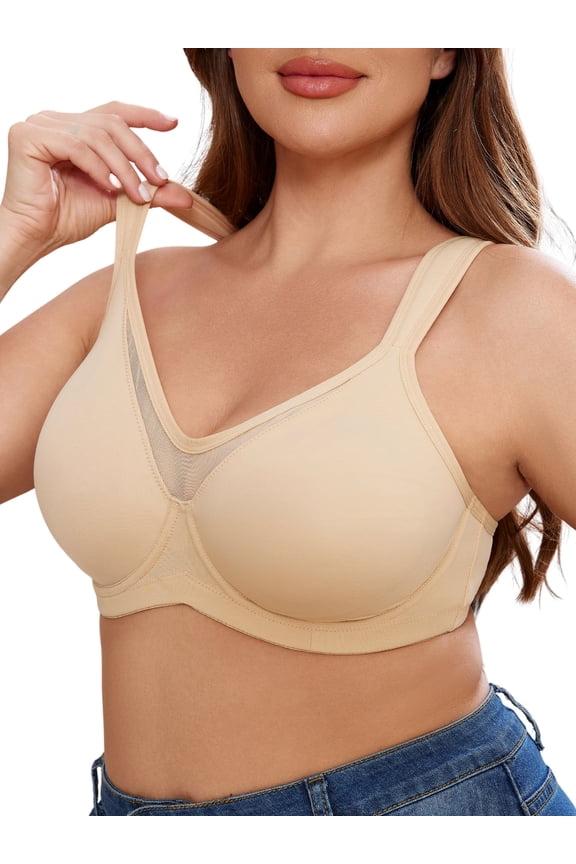 Minimizer Bra for Womens Plus Size Full Coverage Underwire Bralette 44D