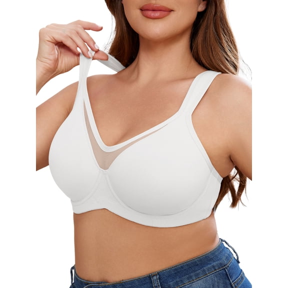 SHARICCA Minimizer Bra for Womens Plus Size Full Coverage Underwire Bralette 46DD