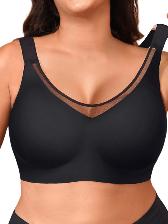 Plus Size Bra for Women Full Coverage Convertible Racerback Wirelss Bra