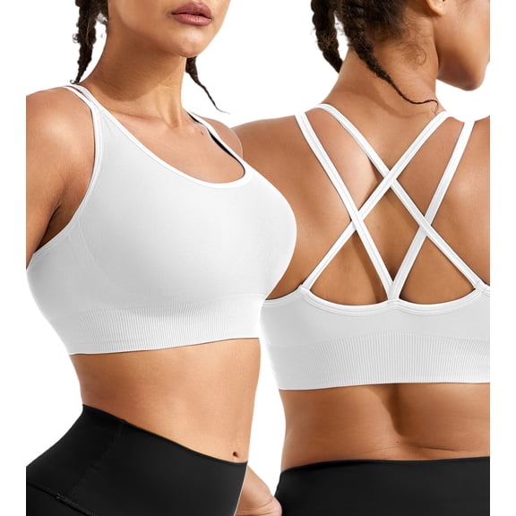 SHARICCA Sport Bra for Women High Impact Workout Yoga Wireless Bra