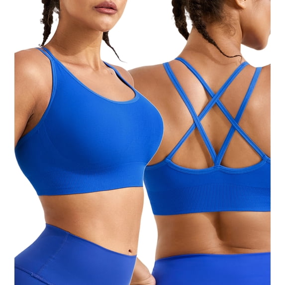 SHARICCA Sport Bra for Women High Impact Workout Yoga Wireless Bra