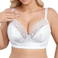 thumbnail image 1 of Women's Underwire Unlined Bra Minimizers Plus Size Full Coverage Bras - White 38D, 1 of 6