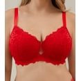 thumbnail image 1 of Plus Size Push Up Full Coverage Bra - Padded Underwire, Adds a Cup Size & Lift Up Bra, Red, 1 of 8