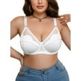 thumbnail image 1 of SHARICCA Womens Plus Size Full Coverage Bra Breathable Push Up Underwire Supportive Bra 46D, 1 of 6