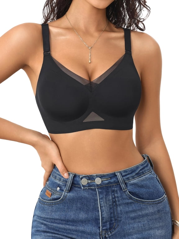 Womens Seamless Wirefree Bra Breathable Cooling Everyday Jelly Bra