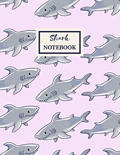 SHARK Notebook: Composition Book: Wide Ruled (Paperback)