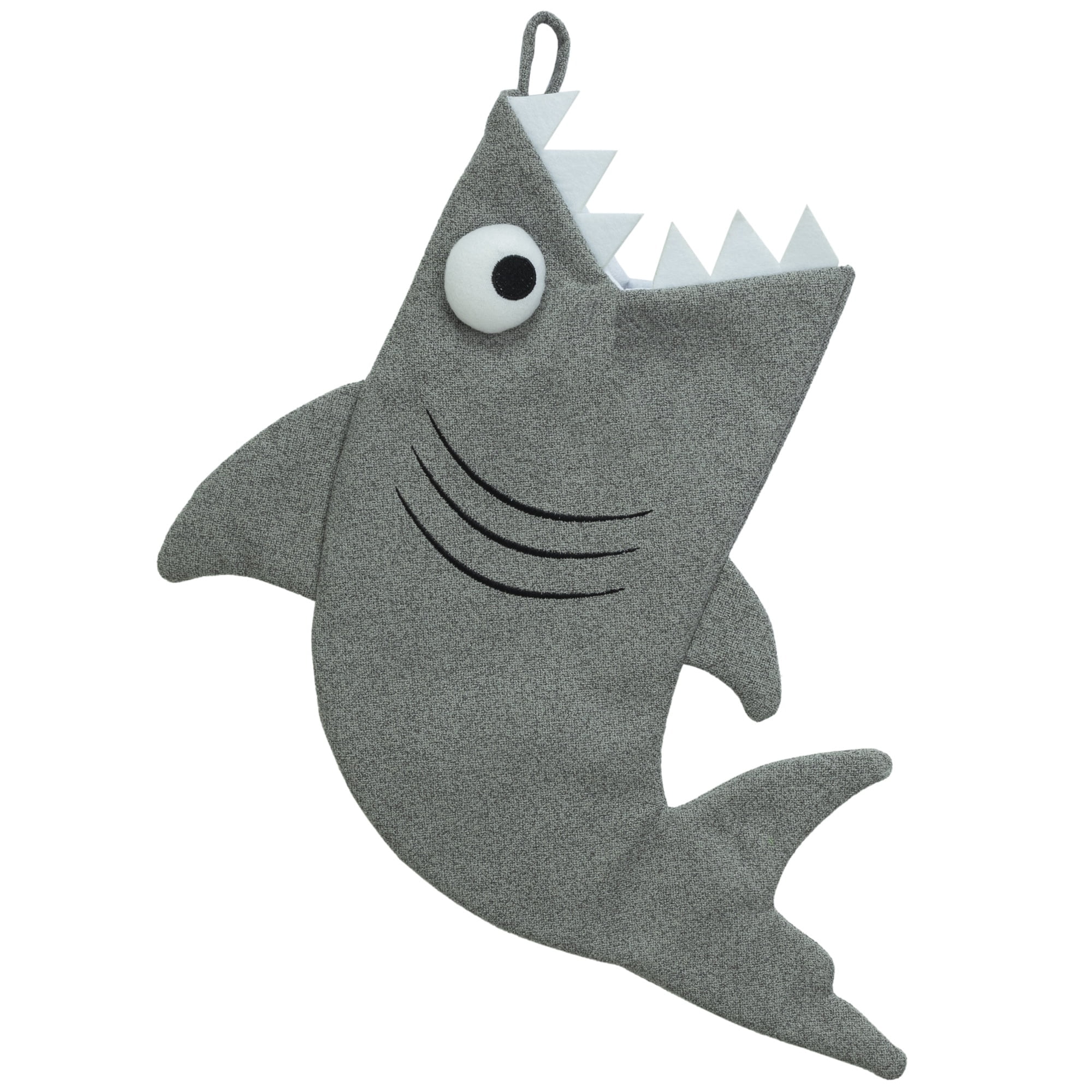 Shark Christmas Stocking, Gray, 20", by Holiday Time