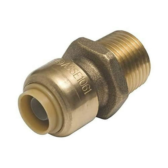 LMParts Push Fit Adapter - Brass, For Copper PEX CPVC, 1/2" x 3/4"